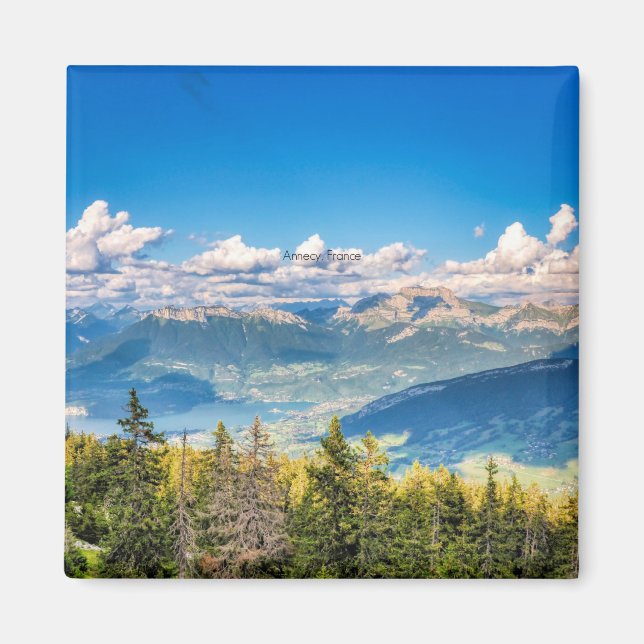 Semnoz, Annecy, Frankreich landschaftliches Foto Magnet (Vorne)