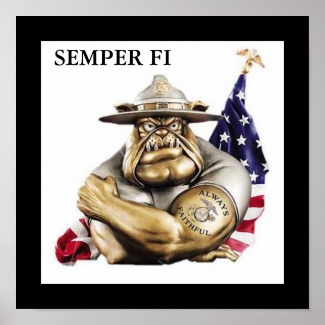 Semper Fi Devil Dog Poster (Vorne)