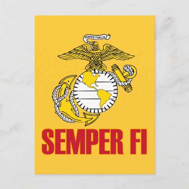 Semper Fi [EGA] Postkarte (Vorderseite)