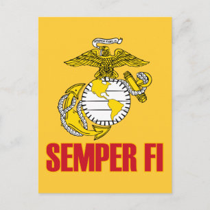 Semper Fi [EGA] Postkarte