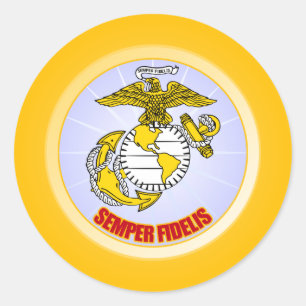 Semper Fi [EGA] Runder Aufkleber