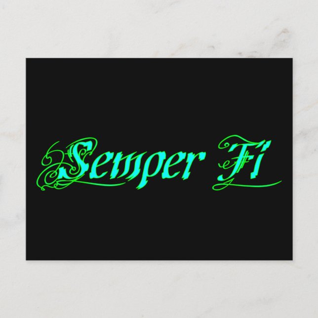 Semper Fi Postkarte (Vorderseite)