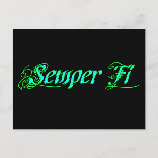 Semper Fi Postkarte (Vorderseite)
