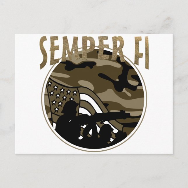 Semper Fi Postkarte (Vorderseite)