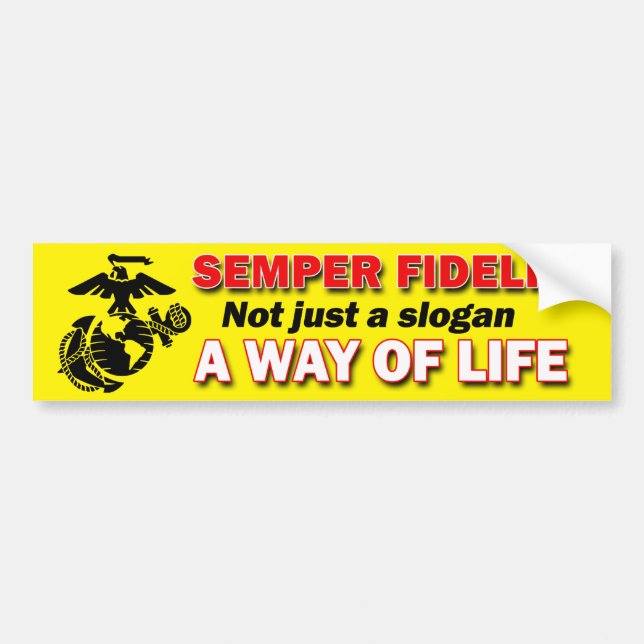 Semper Fidelis a Way Life Autoaufkleber (Vorne)