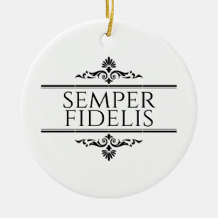 Semper Fidelis Keramik Ornament