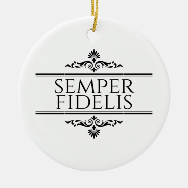 Semper Fidelis Keramik Ornament (Vorne)