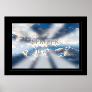 Semper Fidelis und Wolken Poster