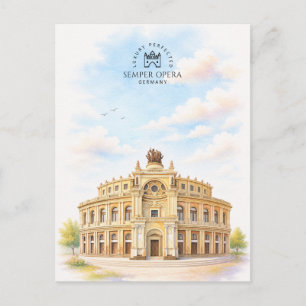 Semperoper Deutschland   Berühmtes Wahrzeichen Postkarte