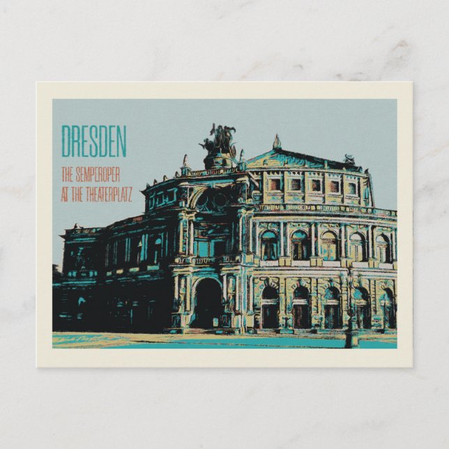 Semperoper Opera & Konzerthalle, Dresden Postkarte (Vorderseite)