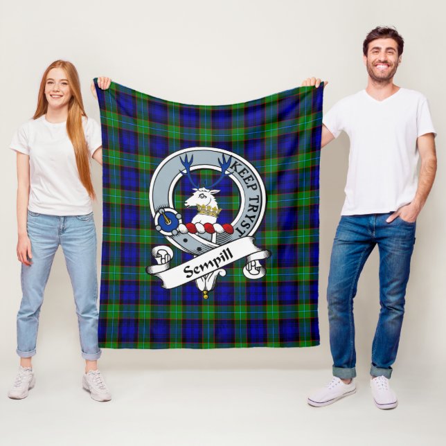 Sempill Modern Clan Abzeichen Tartan Kariert Fleecedecke (Beispiel)