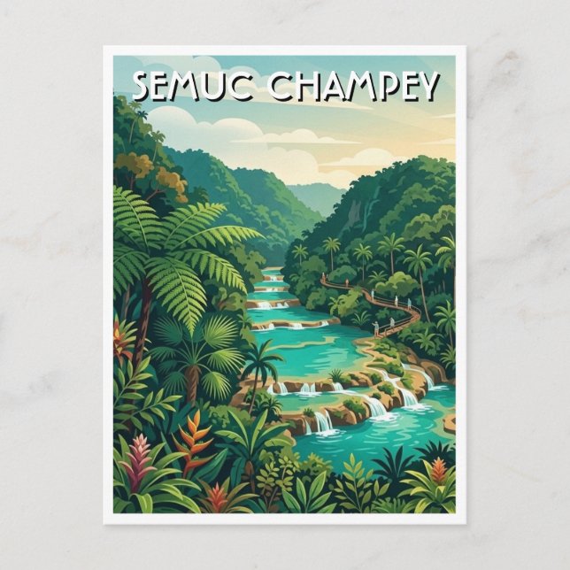 Semuc Champey Guatemala Reise Postkarte (Vorderseite)