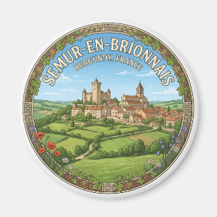 Semur-en-Brionnais Frankreich Reise Magnet