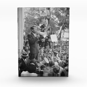 Sen. Robert Kennedy Campaigning für US-Präsident Fotoblock
