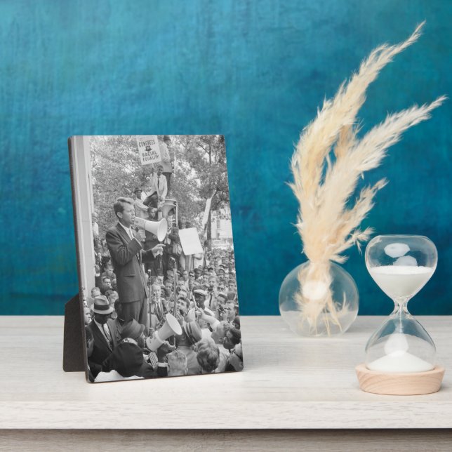 Sen. Robert Kennedy Campaigning für US-Präsident Fotoplatte (Seite)