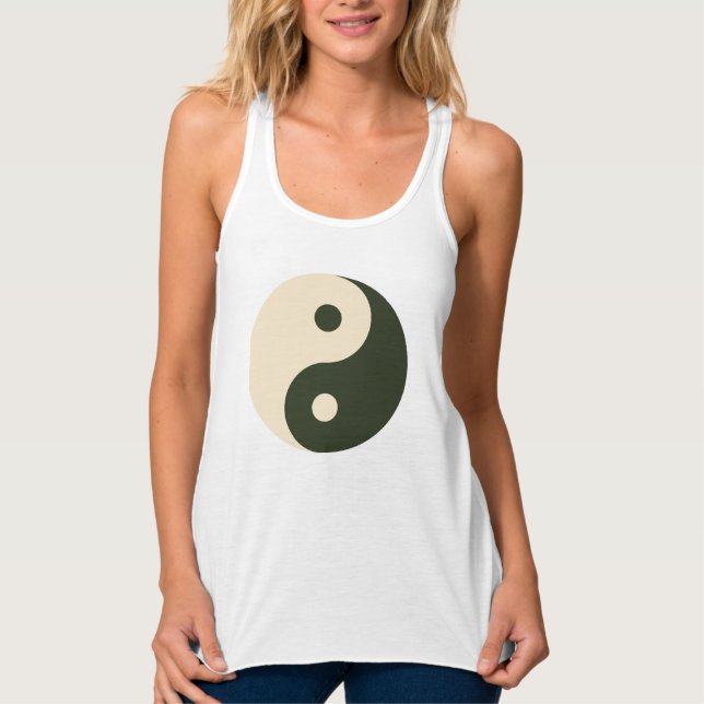 SEN ROUND GOD BLESS SCHWARZ-WEISS FASHION LOGO TANK TOP (Vorderseite)