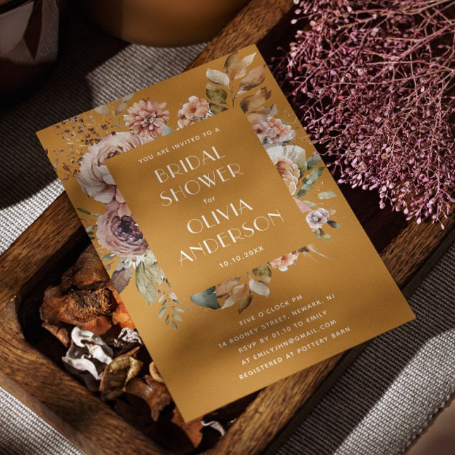 Senard Brown Brautparty | Elegant Boho Rustic Einladung (Von Creator hochgeladen)