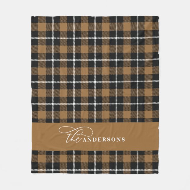 Senard Karo tartan script personalisiert Fleecedecke (Vorderseite)
