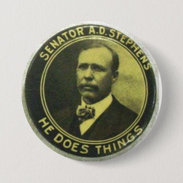Senator A.D. Stephens - er tut Sachen Button (Vorderseite)