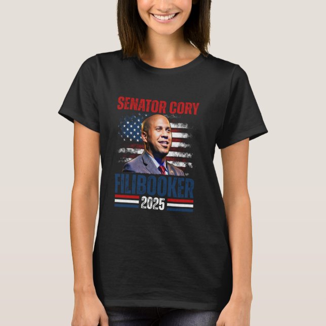 Senator Cory Booker Filibuster Cory FiliBooker New T-Shirt (Vorderseite)