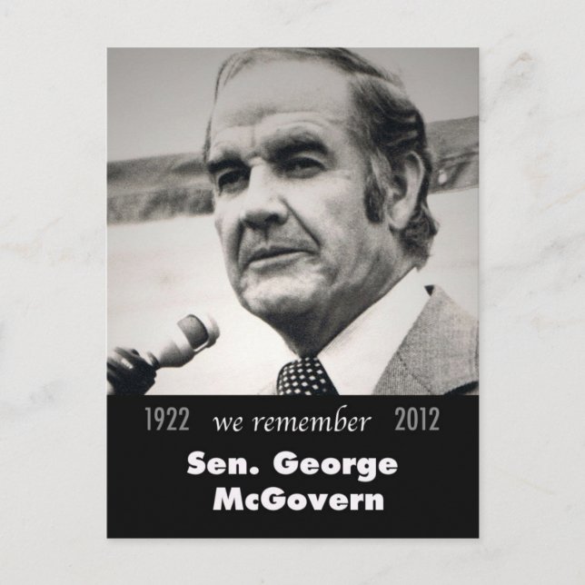 Senator George McGovern 1922-2012 Postkarte (Vorderseite)