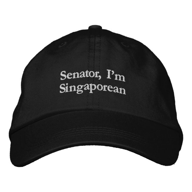 Senator, ich bin Singapur Bestickte Baseballkappe (Vorderseite)