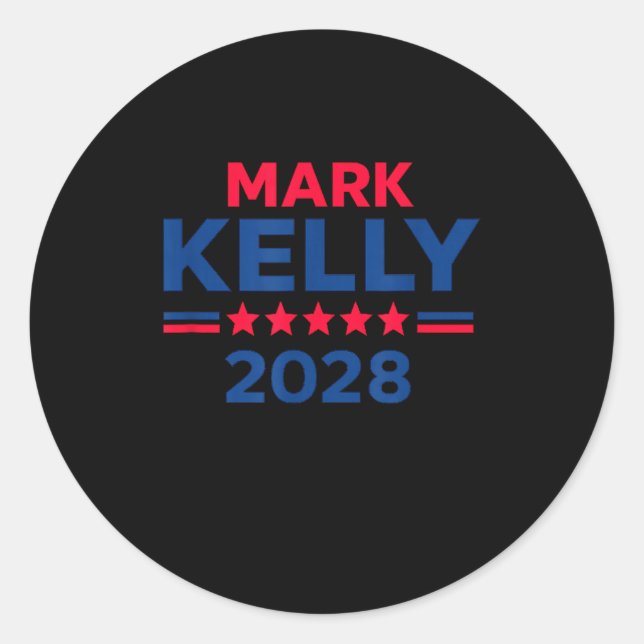 Senator Mark Kelly For President 2028 Campaign  Runder Aufkleber (Vorderseite)