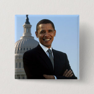 Senator Portrait, amerikanischer Präsident Barack  Button