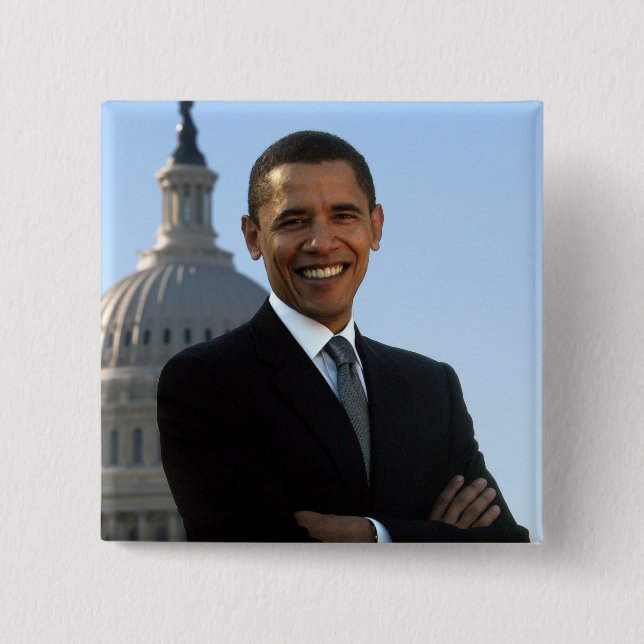Senator Portrait, amerikanischer Präsident Barack  Button (Vorderseite)