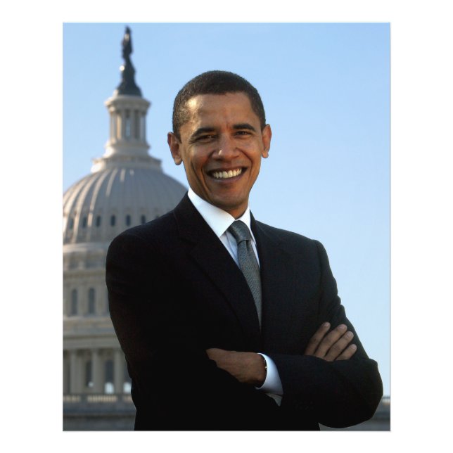 Senator Portrait, amerikanischer Präsident Barack  Fotodruck (Vorne)