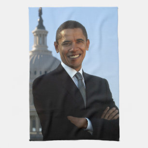 Senator Portrait, amerikanischer Präsident Barack  Geschirrtuch