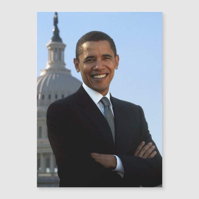 Senator Portrait, amerikanischer Präsident Barack  Magnetkarte (Vorderseite)