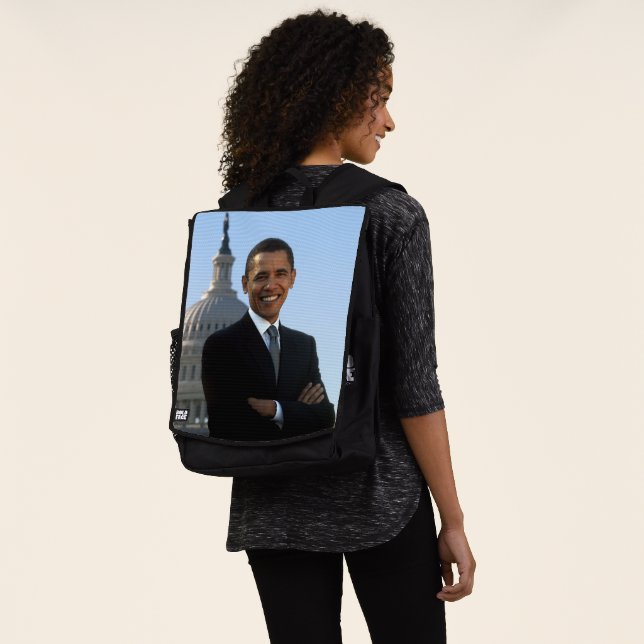 Senator Portrait, amerikanischer Präsident Barack  Rucksack (Ausgewaschen)