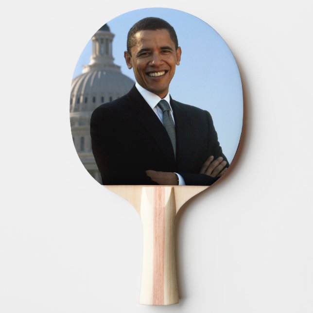 Senator Portrait, amerikanischer Präsident Barack  Tischtennis Schläger (Vorderseite)