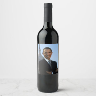 Senator Portrait, amerikanischer Präsident Barack Weinetikett
