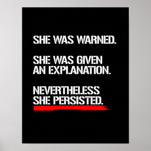Senator Waren - dennoch bestand sie fort --  wh Poster