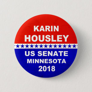 Senats-Minnesotas 2018 Karin Housley US Knopf Button