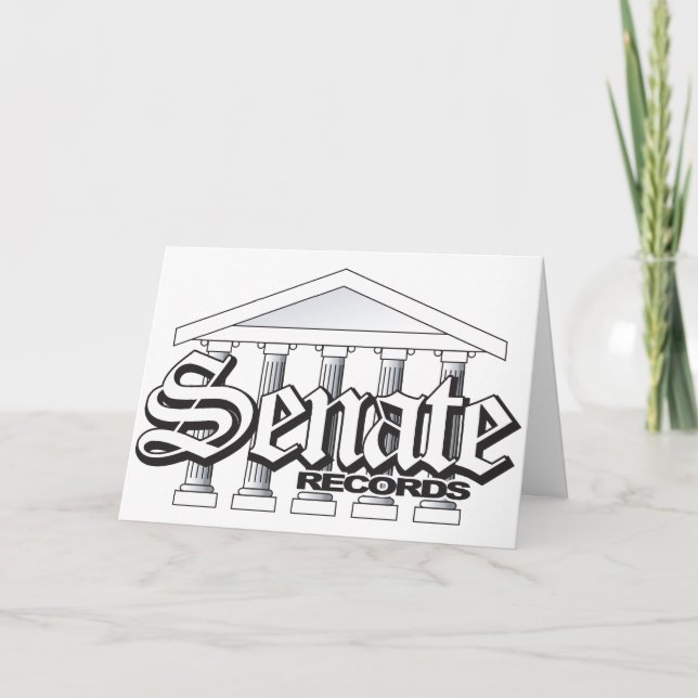 Senats-Plattenen-Karten-Schablone Karte (Vorderseite)