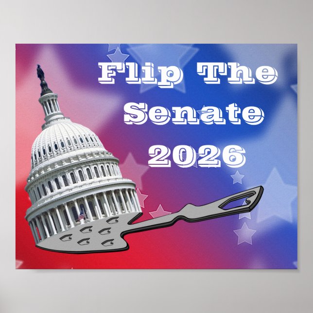 Senatsabstimmung 2026 umdrehen poster (Vorne)