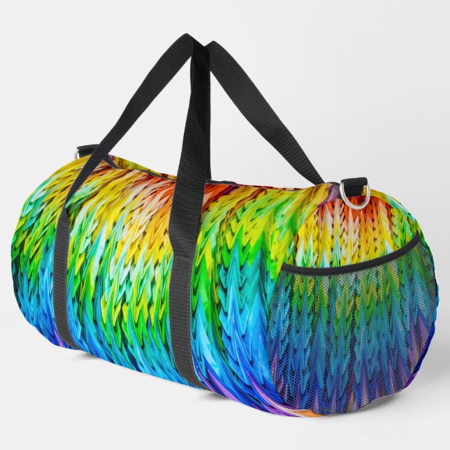 Senbazuru oder eintausend Origami-Krane Duffle Bag (Rechte Ecke)