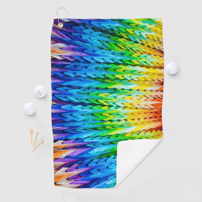 Senbazuru oder eintausend Origami-Krane Golfhandtuch (Insitu)