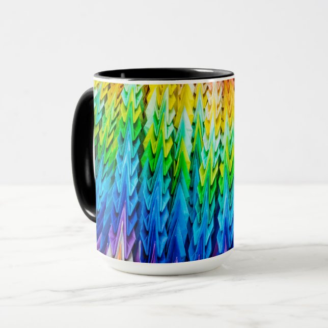 Senbazuru oder eintausend Origami-Krane Tasse (Vorderseite Links)