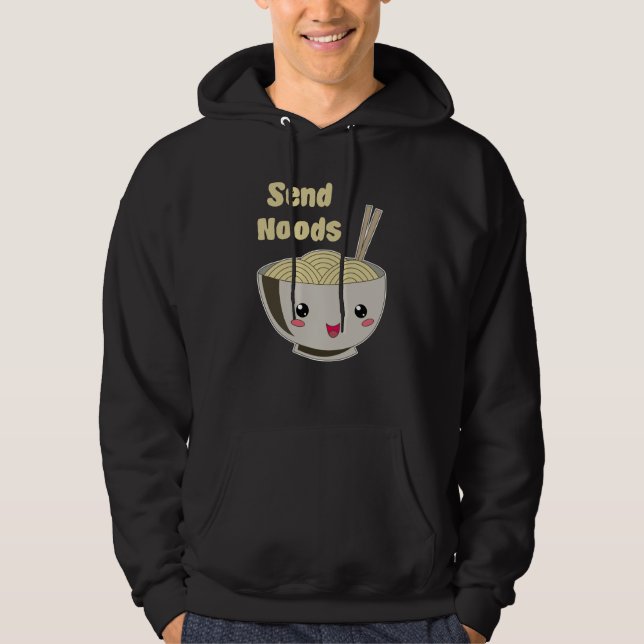Send Noods Vintage Ramen Japanese Noodle Soup Hoodie (Vorderseite)