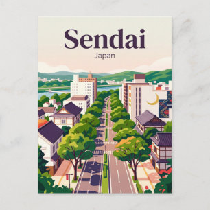 Sendai, Japan Postkarte