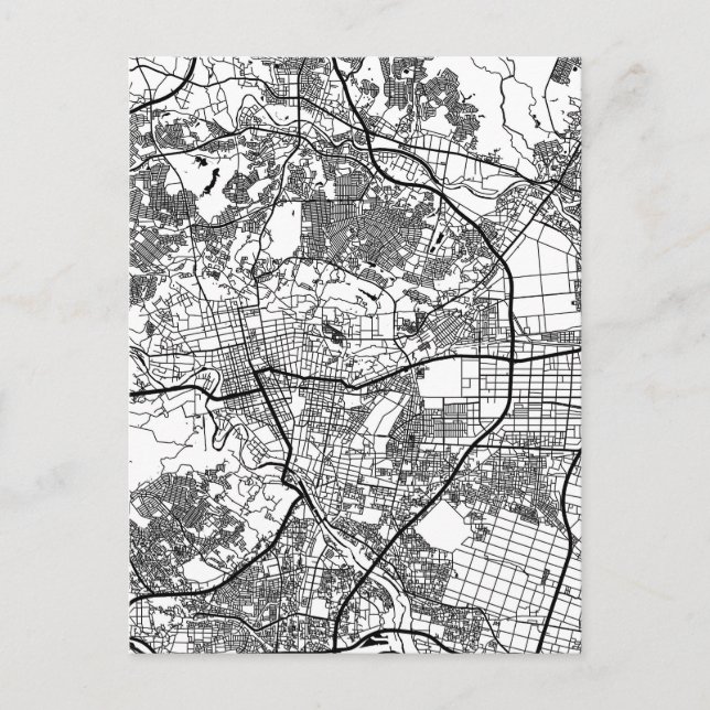 Sendai Japan Stadtplan Postkarte (Vorderseite)