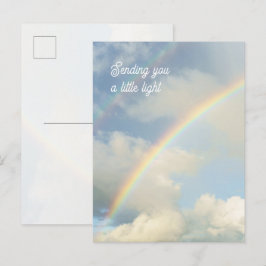 Sende dir einen kleinen Lichtregenbogen, ich denke Postkarte