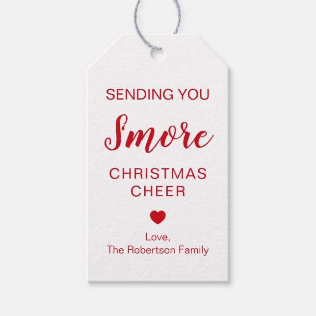 Sende dir's Weihnachtsjubeln für S'mores Geschenkanhänger (Vorderseite)