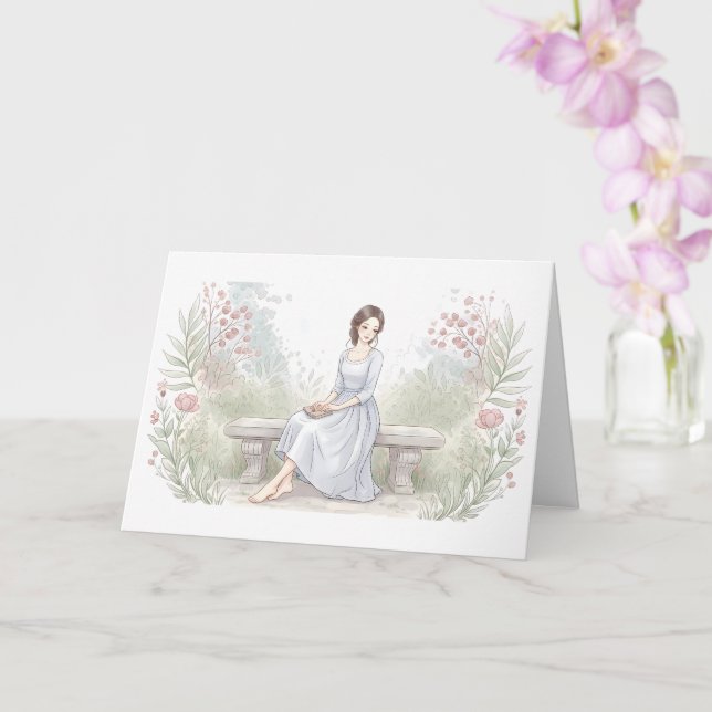 Sende Ihnen Frieden - Watercolor Garden Reader  Karte (Orchidee)