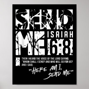 Sende mich Jesaja 6-8 Christlich, Hier bin ich, se Poster