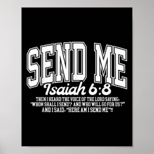 Sende mich Jesaja 6-8 Christlich, Hier bin ich, se Poster